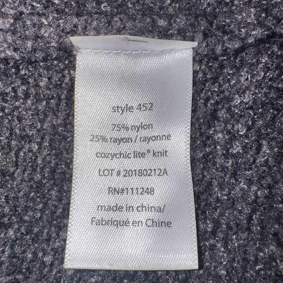 Barefoot Dreams CozyChic Ultra Lite Patch Pocket Wide Leg Pants Gray Women L/ XL - Picture 11 of 11